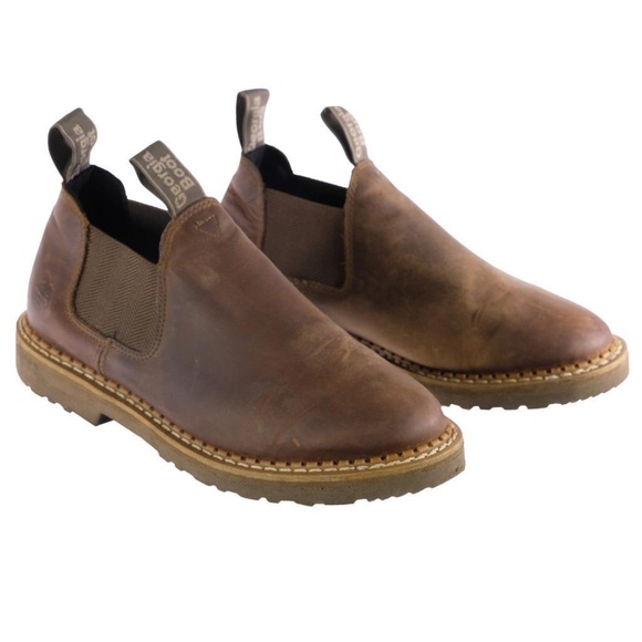 GEORGIA BOOT Revamp Romeo Chelsea Work Boots Brown Leather Sz. 9.5 W - Women's - Picture 4 of 8